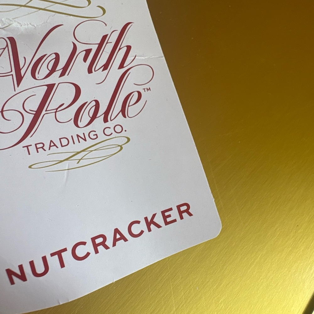 JCPenney North Pole Trading Co. Nutcracker Sticker - Red and Gold